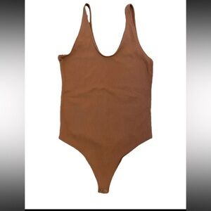 Abercrombie & Fitch Bodysuit Womens Size Large Brown Soft A&F Collection